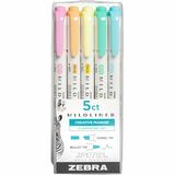 Zebra+Pen+Mildliner+Double+Ended+Highlighter+Assorted+Fluorescent+5Pk
