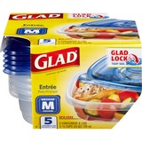Glad Gladware Soup & Salad - Soup, Food, Salad, Stew - Dishwasher Safe - Microwave Safe - Clear - 5 / Set