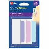 Avery® UltraTabs Filing Tabs - 24 Write-on Tab(s) - 24 Tab(s)/Set - 3" Tab Height x 1.50" Tab Width - Pastel Pink Plastic, Pastel Blue, Pastel Purple Tab(s) - 24 / Pack