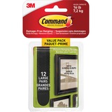 Command Hanging Strip - 7.26 kg Capacity - for Pictures, Art - Black - 1 Each