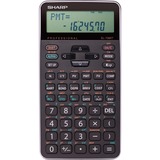 Sharp 10-digit Professional Financial Calculator - Hard Case - 2 Line(s) - 10 Digits - LCD - Battery Powered - 1 - CR2032 - 0.5" x 3" x 5.9" - Black - Handheld - 1 Each