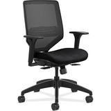 HON Solve SVM1ALC10 Task Chair - Mesh Back - Mid Back - Black - Fabric - 1 Each