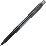 Pilot Super Grip Ballpoint Pen - Fine Pen Point - 0.7 mm Pen Point Size - Refillable - Black Oil Based Ink - Translucent, Black Barrel - 1 Each
