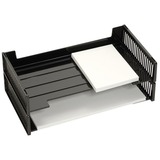 Korr Side Load Legal Tray - Desktop - Black - Plastic - 2 / Pack