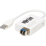 Tripp Lite by Eaton USB 2.0 Ethernet Adapter - 10/100 Mbps 100Base-FX LC Singlemode Fiber White