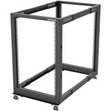 StarTech.com 18U 19" Open Frame Server Rack - 4 Post, Adjustable Depth 22 to 40" - Mobile Network Equipment Rack - HP ProLiant ThinkServer - 18U Open Frame Server Rack w/adjustable mounting depth of 23in-41in & 35in tall design - Mobile Data IT rack w/casters/levelling feet cage nuts/screws cable mgmt hooks & assembly tools - Steel 19in EIA/ECA-310 frame for max ventilation w/1200lb cap