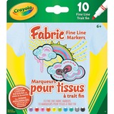 Crayola Permanent Marker - Fine Marker Point - Assorted - Assorted Barrel - 10 / Box