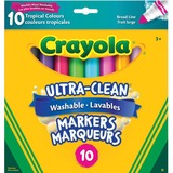 Crayola Ultra-Clean Marker - Wide Marker Point - Tropical - 10 / Box