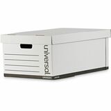 Universal+Medium-Duty+Easy+Assembly+Storage+Box%2C+Legal+Files%2C+White%2C+12%2FCarton