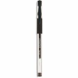 Universal+Comfort+Grip+Gel+Pen%2C+Stick%2C+Fine+0.5+mm%2C+Black+Ink%2C+Clear%2FBlack+Barrel%2C+Dozen