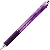 Pentel Feel-it! Ballpoint Pen - 0.7 mm Pen Point Size - Retractable - Violet - Violet Barrel - Metal Tip - 1