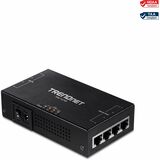 TRENDnet 65W 4-Port Gigabit PoE+ Injector, TPE-147GI, 4 x Gigabit Ports(Data in), 4 x gigabit PoE Ports(Data + PoE Out), Multi-Port PoE+ Injector up to 100m(328 ft.), Add PoE+ Power to Non-PoE Switch - 65W 4-Port Gigabit PoE+ Injector