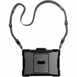 MAXCases Shoulder Strap for iPad 7, Samsung Tab & other tablet cases (Black) - Clip Attachment - Black