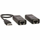 Tripp Lite by Eaton 1-Port USB over Cat5/Cat6 Extender Kit with Power over Cable - USB 2.0 Up to 164.04 ft. (50M) Black