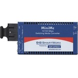 Advantech Industrial Grade 10/100 Mbps Miniature Media Converter - 1 x Network (RJ-45) - 1 x ST...