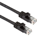Black Box CAT6A 500-MHz STR Patch Cable Slim Molded Snagless Boot - UTP, CM PVC, BK, 10FT