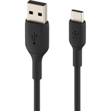 Belkin BoostCharge USB-C to USB-A Cable ( (2 meter / 6.6 foot, Black) - 6.6 ft USB/USB-C Data Transfer Cable for Smartphone - First End: 1 x USB Type C - Male - Second End: 1 x USB Type A - Male - Black