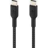 Belkin BoostCharge Braided USB-C to USB-C Cable (1 meter / 3.3 foot, Black) - 3.3 ft USB-C Data Transfer Cable for Smartphone - First End: 1 x USB Type C - Male - Second End: 1 x USB Type C - Male - Black