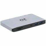 Tripp Lite by Eaton Thunderbolt 3 Dock w USB-C Compatibility, Dual Display - 8K DisplayPort, USB 3.2 Gen 2 10G, USB-A/C Hub, Memory Card, GbE, 60W Charging