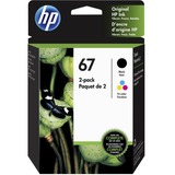 HP 67 Original Inkjet Ink Cartridge - Black, Tri-color Pack - 120 Pages Black, 100 Pages Tri-color