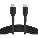 Belkin BoostCharge USB-C to Lightning Cable (1 meter / 3.3 foot, Black) - 3.3 ft Lightning/USB-C Data Transfer Cable for iPhone, iPad - First End: 1 x Lightning Male - Second End: 1 x USB Type C Male - MFI - Black