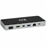 Eaton Tripp Lite Series USB Dock, Triple Display - 4K HDMI & mDP, VGA, USB 3.x (5Gbps), USB-A/C Hub, GbE, 60W PD Charging