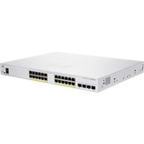 Cisco 350 CBS350-24FP-4G Ethernet Switch - 28 Ports - Manageable - 2 Layer Supported - Modular - 4 SFP Slots - 46.35 W Power Consumption - 370 W PoE Budget - Optical Fiber, Twisted Pair - PoE Ports - Rack-mountable - Lifetime Limited Warranty