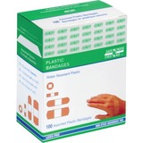 Safecross Plastic Bandages, Assorted Sizes, 100/Box - Assorted Sizes - 100/Box - Plastic