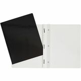 Geocan Letter Report Cover - 8 1/2" x 11" - 100 Sheet Capacity - 3 Fastener(s) - Black - 1 Each