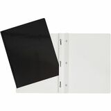 GEO Letter Report Cover - 8 1/2" x 11" - 100 Sheet Capacity - 3 x Prong Fastener(s) - Cardboard - Black - 1 Each