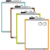 Quartet Magnetic Dry Erase Whiteboard - 11" (0.9 ft) Width x 8.5" (0.7 ft) Height - White Surface - Assorted Plastic Frame - Rectangle - Magnetic - 1 Each