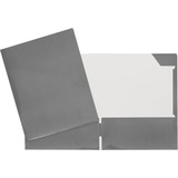 GEO Letter Portfolio - 8 1/2" x 11" - 80 Sheet Capacity - 2 Internal Pocket(s) - Cardboard - Gray - 1 Each
