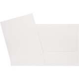 Geocan Letter Report Cover - 8 1/2" x 11" - 80 Sheet Capacity - 2 Internal Pocket(s) - White - 1 Each