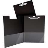 Davis Clipboard - Side Opening - 8 1/2" x 14" - Alligator Clip - Vinyl - Black - 1 Each