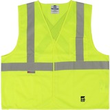 Viking Open Road Solid Safety Vest - Recommended for: Flagger, Construction, School - Large/Extra Large Size - Polyester - Lime, Orange - Machine Washable, Multiple Pocket, Hook & Loop Closure - 1 Each