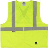 Viking Open Road Solid Safety Vest - Recommended for: Flagger, Construction, School - Small/Medium Size - Polyester - Orange, Lime - Machine Washable, Multiple Pocket, Hook & Loop Closure - 1 Each