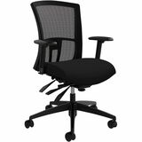 Global Vion Chair - Mesh Back - Mid Back - Black - 1 Each