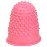 Offix Finger Tip - Extra Small Size - Rubber - Pink - 12 / Pack