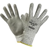 PrimaCut Work Gloves - Polyurethane Coating - 7 Size Number - Small Size - Gray - Abrasion Resistant, Cut Resistant, Tear Resistant, Puncture Resistant, Breathable, Flexible, Machine Washable - For Assembling, Carpentry, Metal Fabrication, Warehouse, Powe