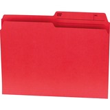 Offix 1/2 Tab Cut Letter Top Tab File Folder - 8 1/2" x 11" - Red - 100 / Box