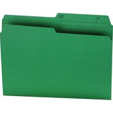 Offix 1/2 Tab Cut Letter Top Tab File Folder - 8 1/2" x 11" - Green - 100 / Box
