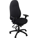 Martini Operator Executive Chair - High Back - Black - Fabric - Armrest - 1 Each