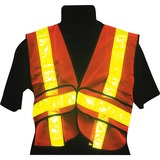 RONCO High-Viz Traffic Vest - Comfortable, Breathable, Reflective Strip, Reflective Front & Back, High Visibility - One Size Size - Mesh - Orange - 1 Each