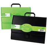 EcoOffice Letter Recycled Expanding File - 8 1/2" x 11" - 26 Pocket(s) - Clear, Assorted - 1 Each
