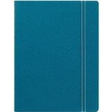Filofax Refillable Notebook - 56 Sheets - Twin Wirebound - Ruled Margin - A5 - 8 1/4" x 5 3/4" - Cream Paper - Refillable, Elastic Closure, Storage Pocket, Page Marker, Indexed - Recycled - 1 Each