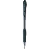 Pilot Super Grip Retractable Ballpoint Pen - 0.7 mm Pen Point Size - Refillable - Retractable - Black - Black Barrel - 1 Each