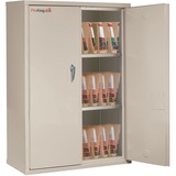 FireKing Storage Cabinet - 36" x 19.3" x 44" - Letter - Fire Proof, Insulated, Built-in Handle, Lockable - Parchment