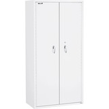 FireKing Storage Cabinet with Adjustable Shelves - 36" x 19.3" x 72" - Adjustable Shelf, Key Lock, Durable, Fire Proof, Corrosion Resistant, Environmentally Friendly, Scratch Resistant, Welded, Impact Resistant, Explosion Resistant - Arctic White - Powder Coated - Galvanized Steel