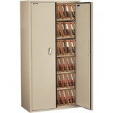 FireKing Storage Cabinet - 36" x 19.3" x 72" - Letter - Fire Proof, Insulated, Built-in Handle, Lockable - Parchment