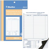 Blueline Individual Time Sheets - 100 Sheet(s) - Carbon Copy - 7.99" x 5.39" Form Size - 1 Each